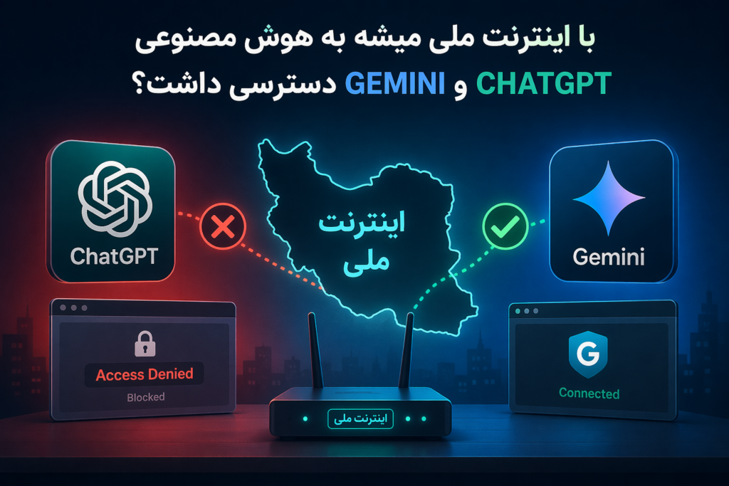 با اینترنت ملی میشه به هوش مصنوعی CHATGPT و GEMINI دسترسی داشت؟