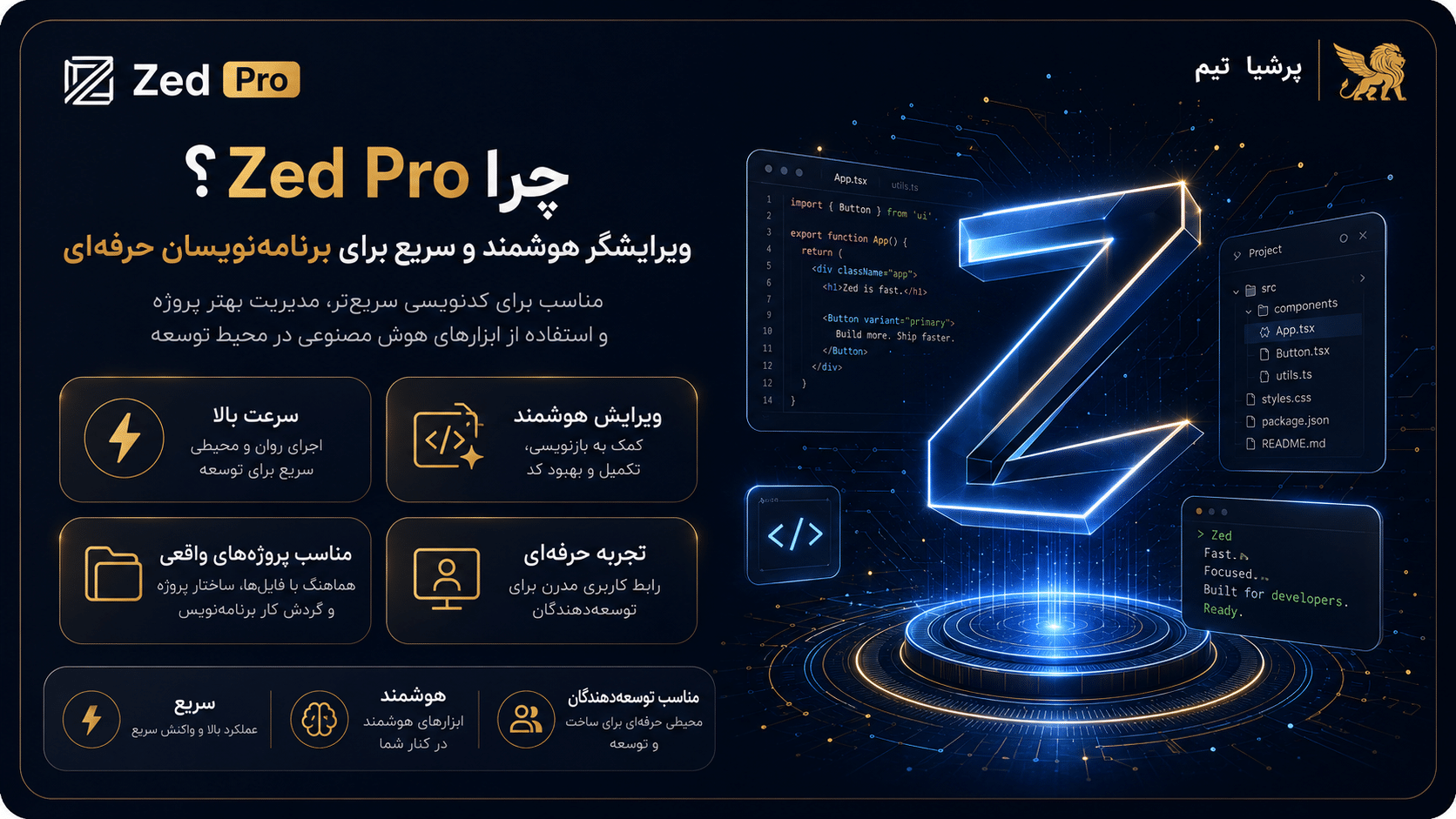 خرید اکانت Zed Pro هوش مصنوعی برنامه نویسی